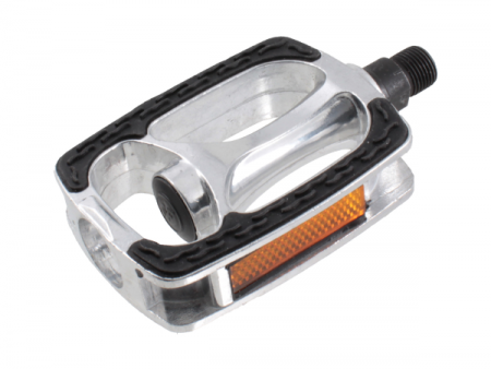 COPPIA PEDALI CITY ALLUMINIO - ARGENTO